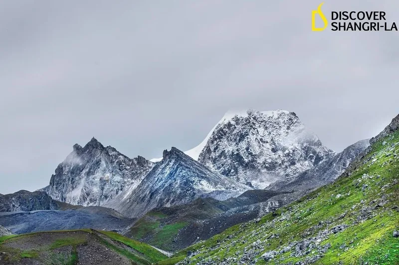 Snow-capped peaks near Bumla