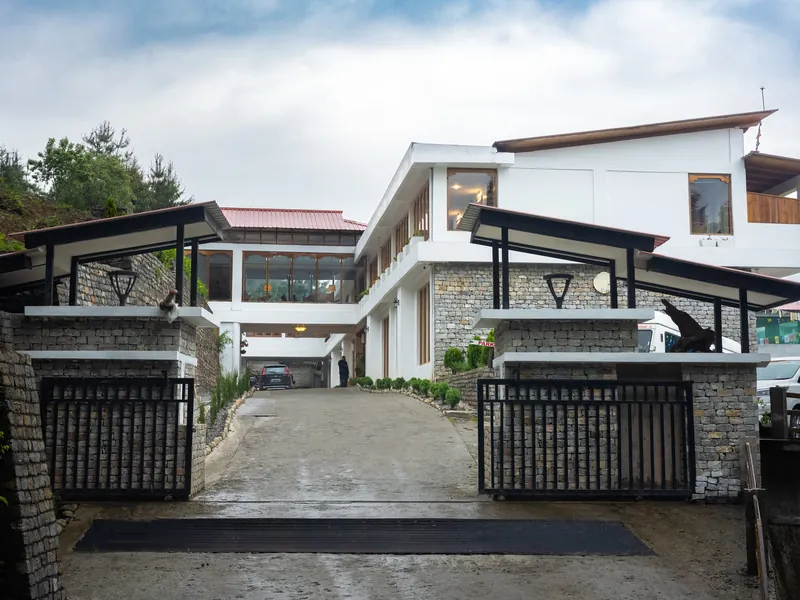 The hotel grounds